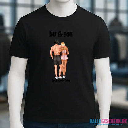 Paar Designer: Fitness Couple personalisierbar - Unisex Premium T-Shirt XS-5XL aus Bio-Baumwolle für Damen & Herren