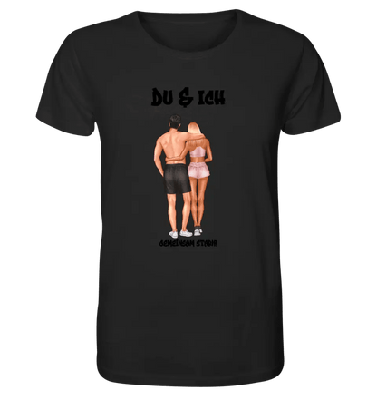Paar Designer: Fitness Couple (personalisierbar) - Unisex Premium T - Shirt XS - 5XL aus Bio - Baumwolle für Damen & Herren - HalloGeschenk.de #geschenkideen# #personalisiert# #geschenk#