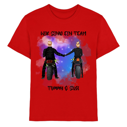 Paar-Designer: Motorrad Couple • mehrere Artikel • ’Statement-Collection’ • Wunschtext • personalisierte Figuren