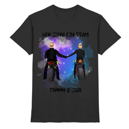 Paar-Designer: Motorrad Couple • mehrere Artikel • ’Statement-Collection’ • Wunschtext • personalisierte Figuren