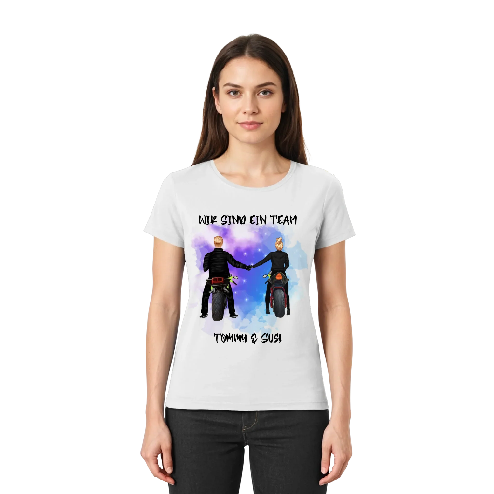 Paar-Designer: Motorrad Couple • mehrere Artikel • ’Statement-Collection’ • Wunschtext • personalisierte Figuren