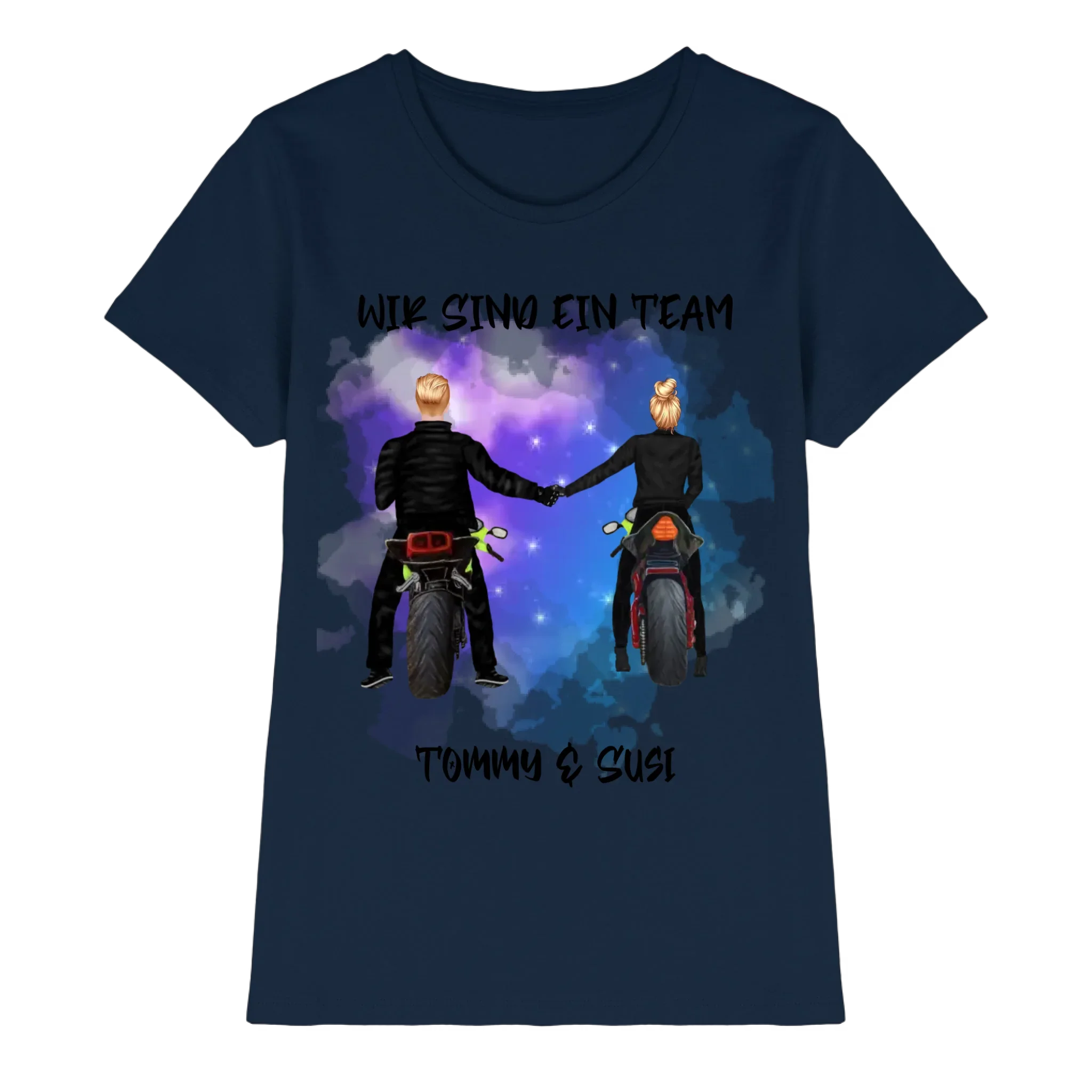 Paar-Designer: Motorrad Couple • mehrere Artikel • ’Statement-Collection’ • Wunschtext • personalisierte Figuren