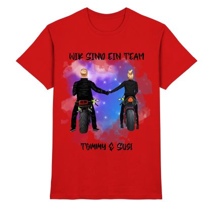 Paar-Designer: Motorrad Couple • mehrere Artikel • ’Statement-Collection’ • Wunschtext • personalisierte Figuren