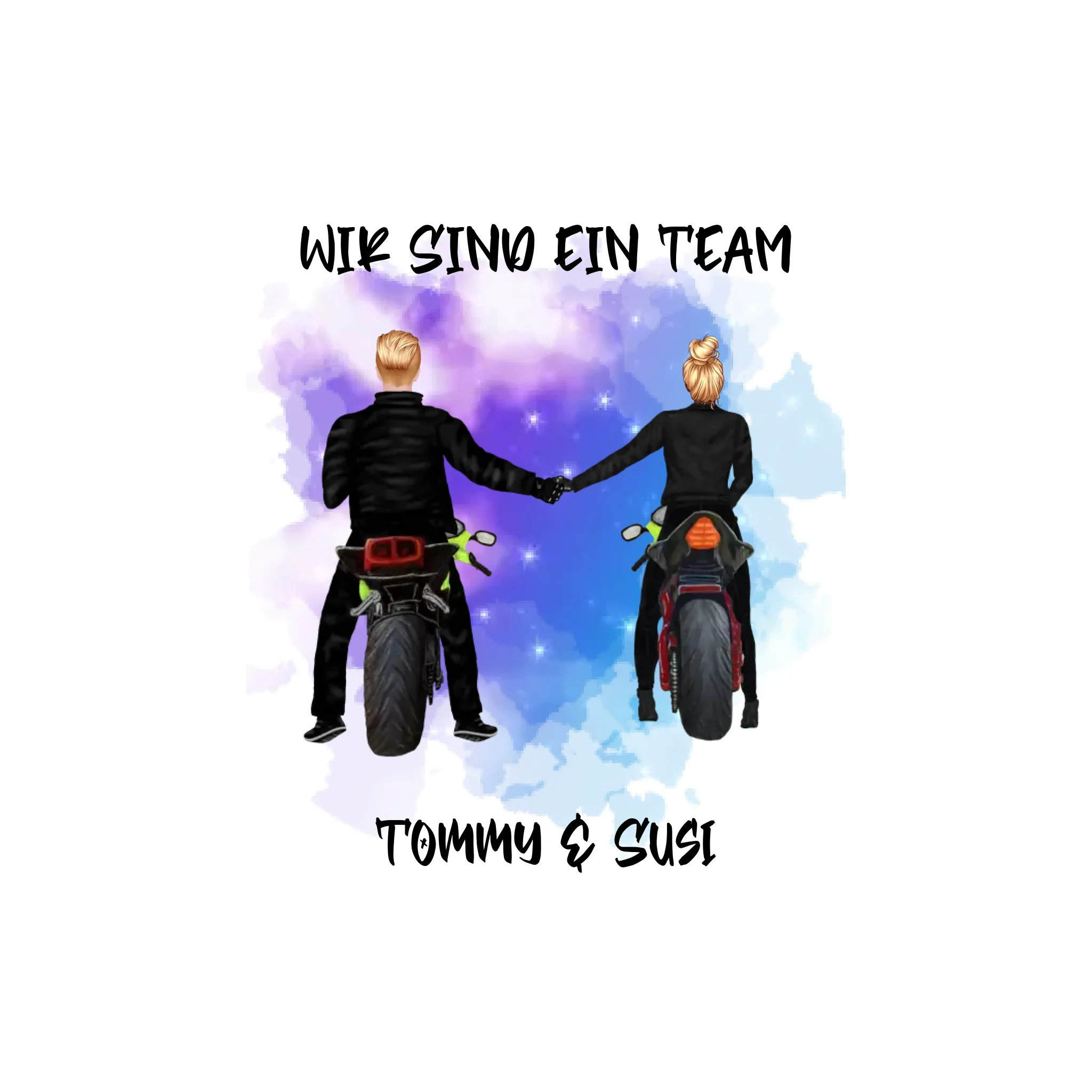 Paar-Designer: Motorrad Couple Straßenschild • mehrere Artikel • ’Statement-Collection’ • Wunschtext • personalisierte