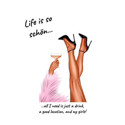 PARTY LEGS: Das ’Schöne Beine’-Motiv (personalisierbare Figuren) - Sticker 20x20 cm (ausgestanzt) / White / OneSize