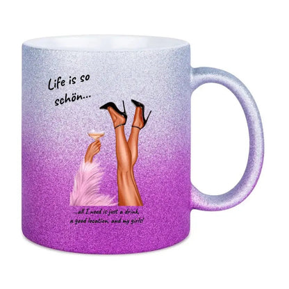 Party legs • Glitzertasse mit Farbverlauf