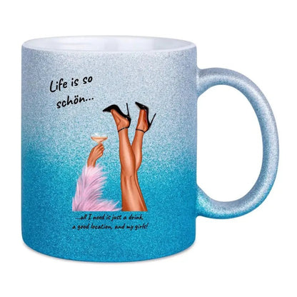 Party legs • Glitzertasse mit Farbverlauf