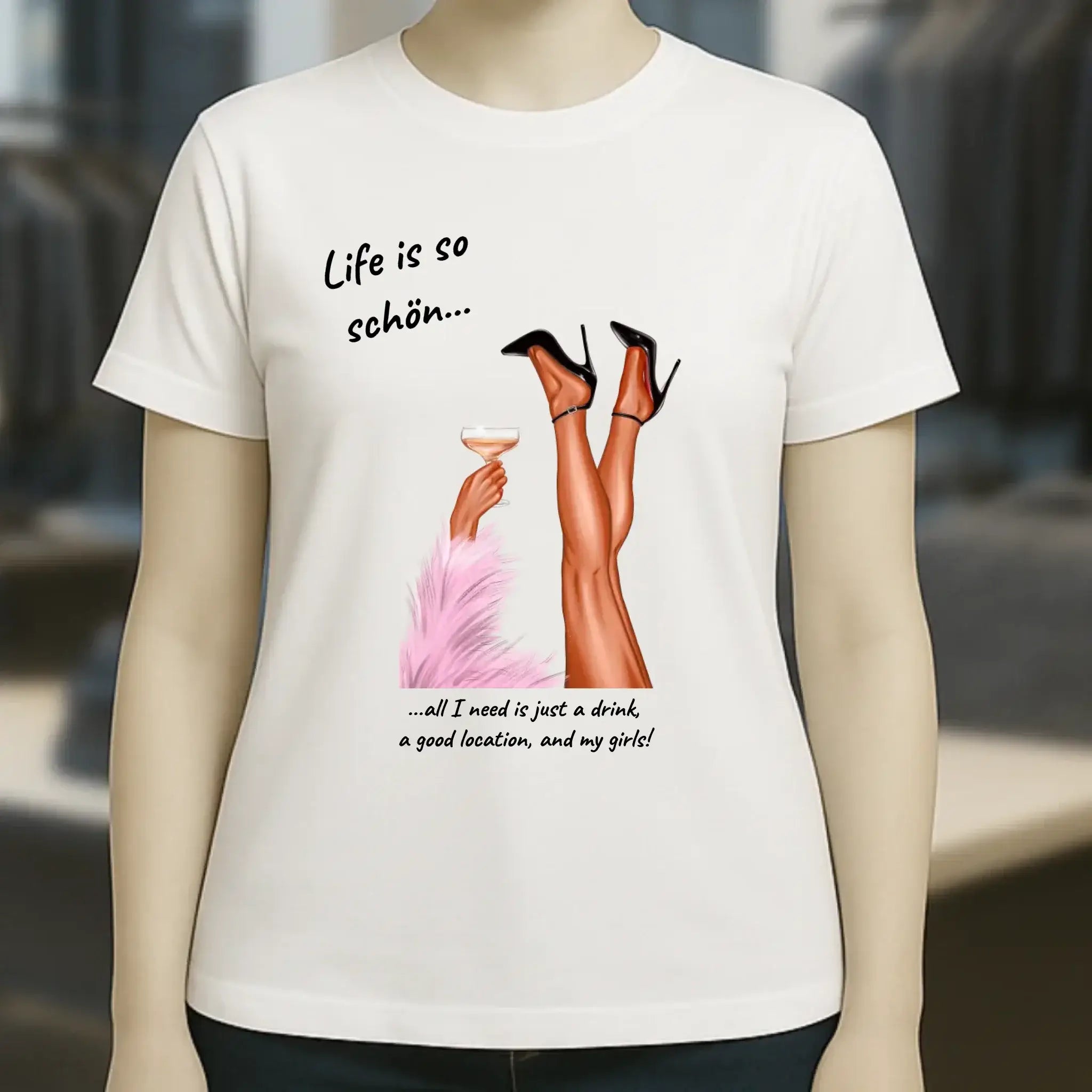 Party Legs personalisierbar - Ladies Premium T-Shirt XS-2XL aus Bio-Baumwolle für Damen