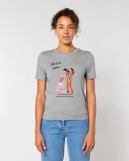 Party Legs (personalisierbar) - Ladies Premium T - Shirt XS - 2XL aus Bio - Baumwolle für Damen - HalloGeschenk.de #geschenkideen# #personalisiert# #geschenk#