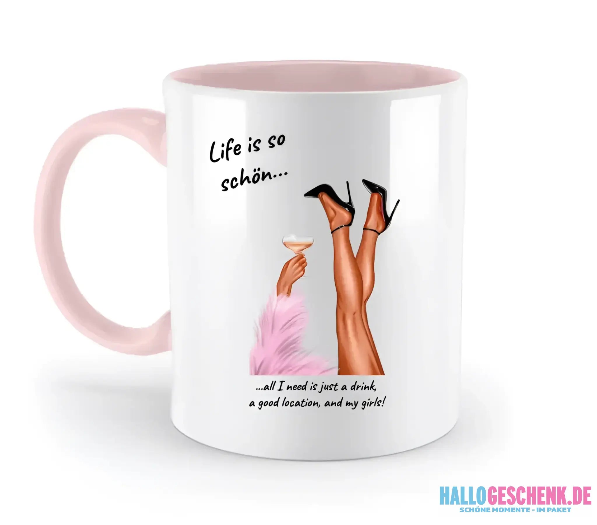 Party Legs personalisierbar - zweifarbige Tasse