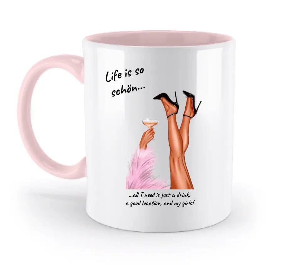 Party Legs (personalisierbar) - zweifarbige Tasse - HalloGeschenk.de #geschenkideen# #personalisiert# #geschenk#