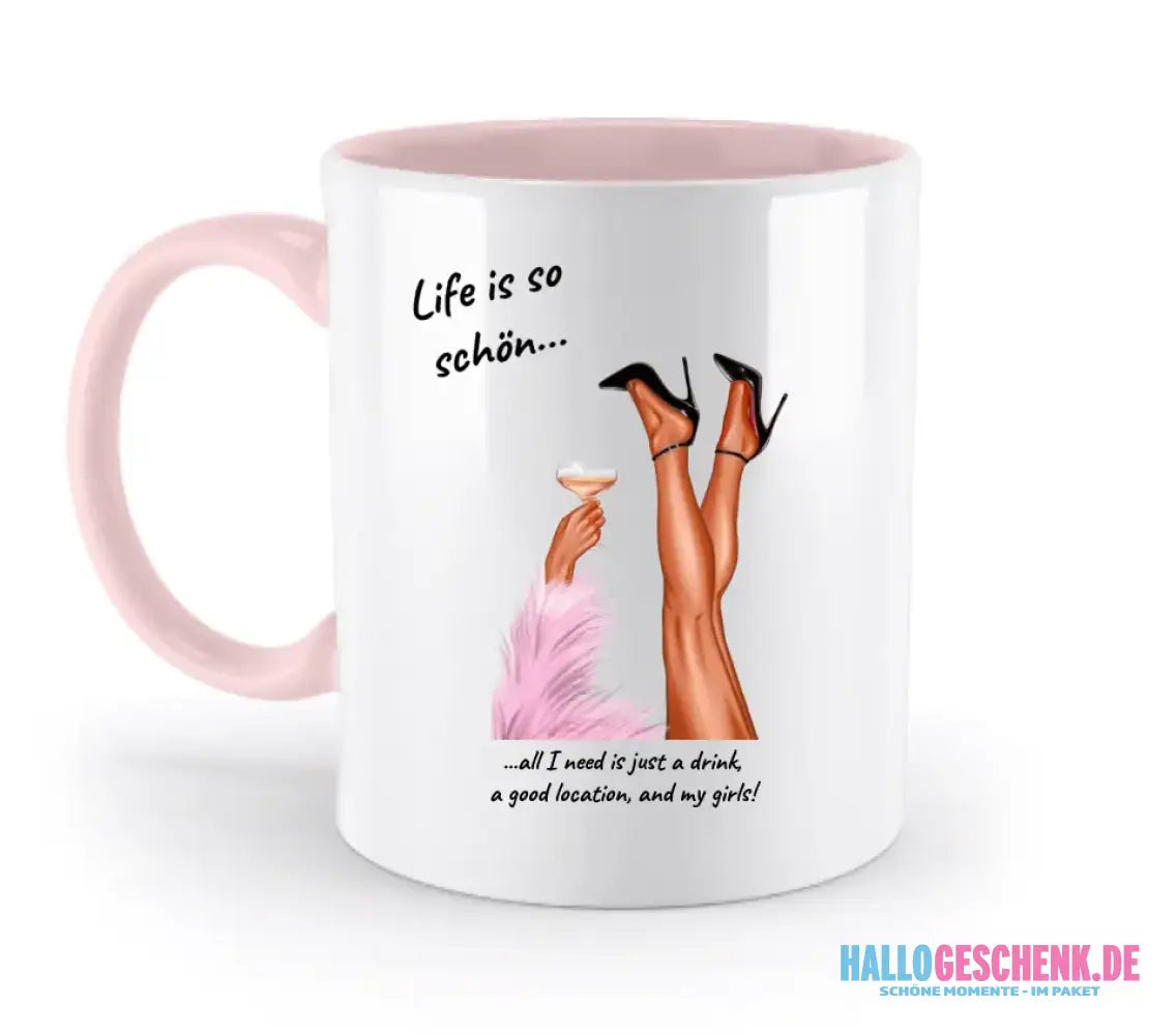 Party legs • zweifarbige Tasse • Exklusivdesign • personalisiert
