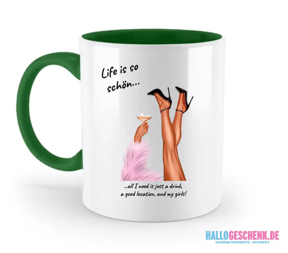 Party legs • zweifarbige Tasse • Exklusivdesign • personalisiert