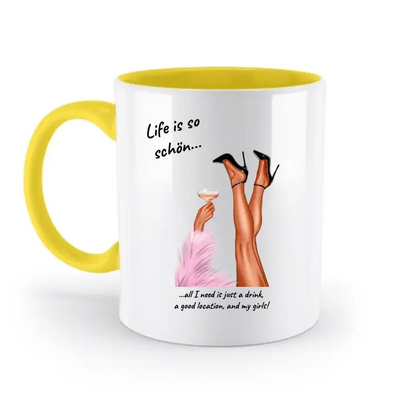 Party legs • zweifarbige Tasse • Exklusivdesign • personalisiert