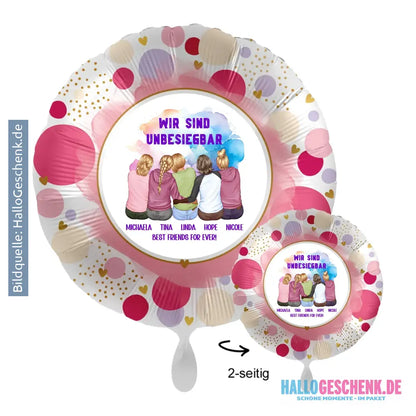 Personalisierbar: Gestalte 2-5 Freundinnen • 43cm Luftballon - Customizer