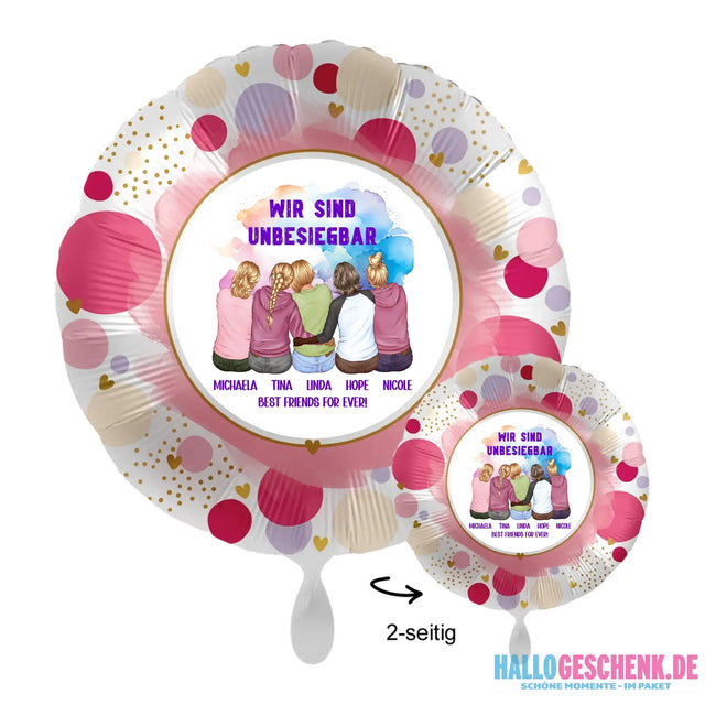 Personalisierbar: Gestalte 2-5 Freundinnen • 43cm Luftballon - Customizer