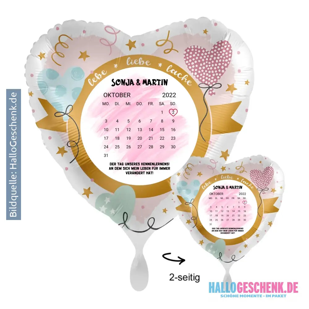 Personalisierbar: Kalender • 43cm Luftballon - Customizer