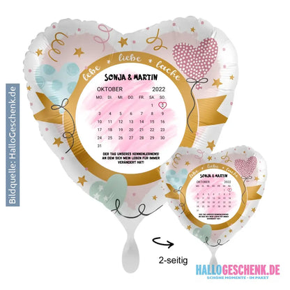Personalisierbar: Kalender • 43cm Luftballon - Customizer
