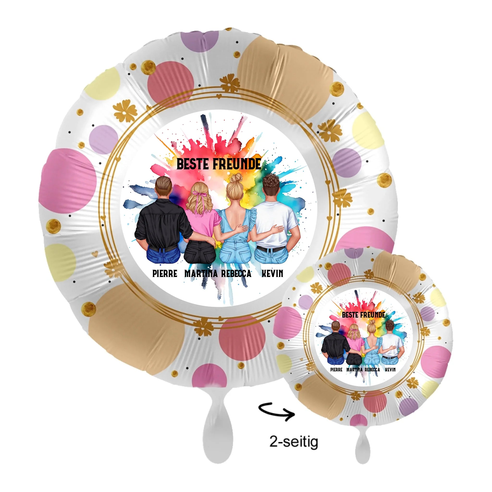 Personalisierbar: MIX Paare & Freunde • 43cm Luftballon - personalisierte Luftballons