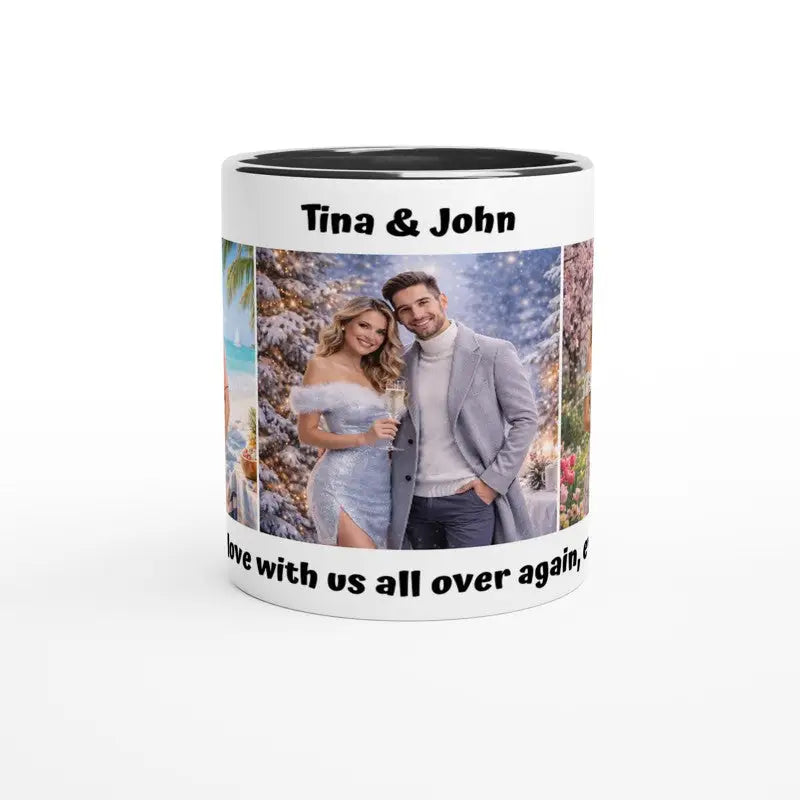 Personalisierte Tasse mit 1-3 Bildern (personalisierbare Fotogeschenke) • 3D Live-Vorschau Designer 2.0 - Kaffeetasse