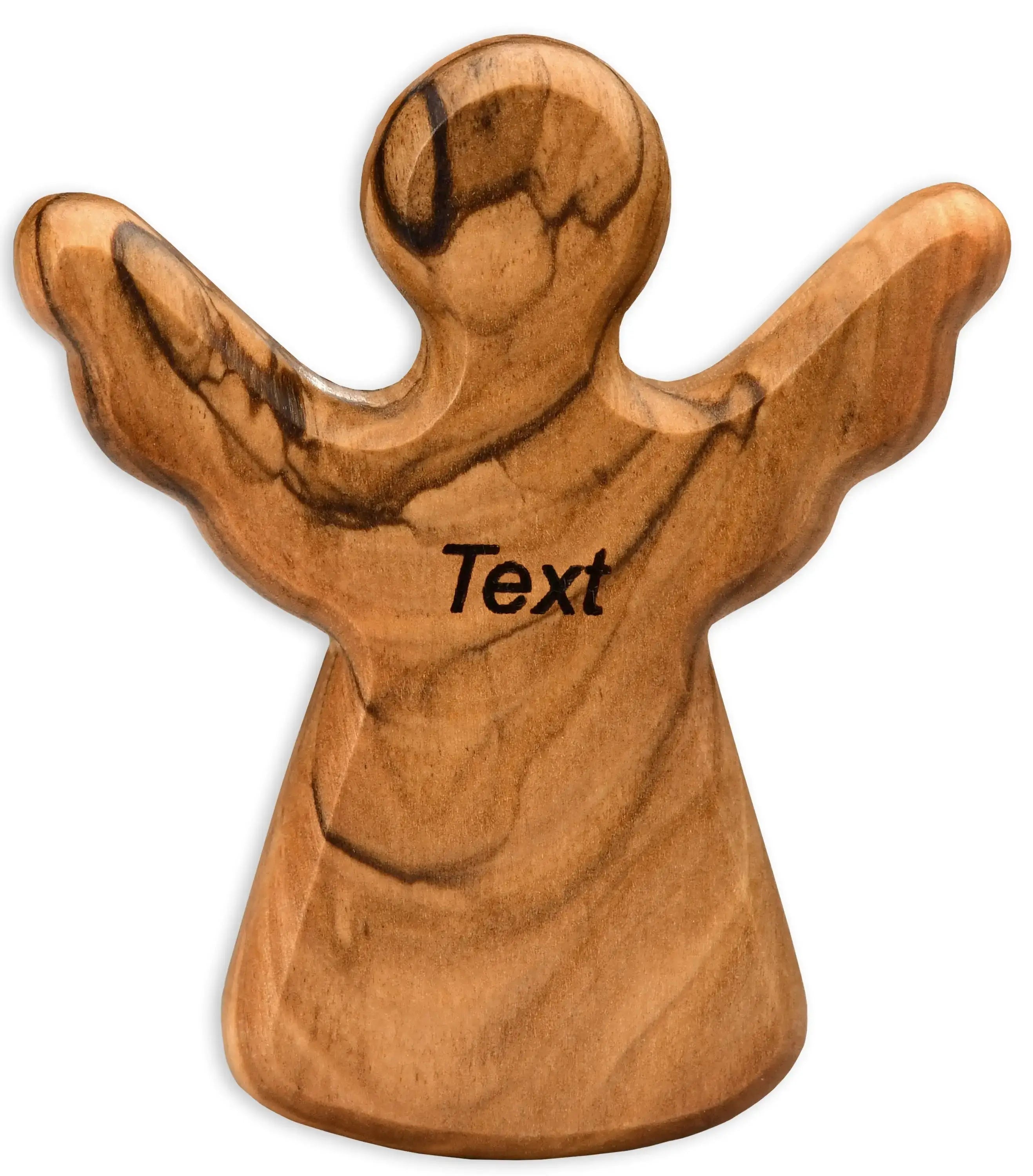 Personalisierter Olivenholz Schutzengel Handschmeichler mit Gravur - Engel