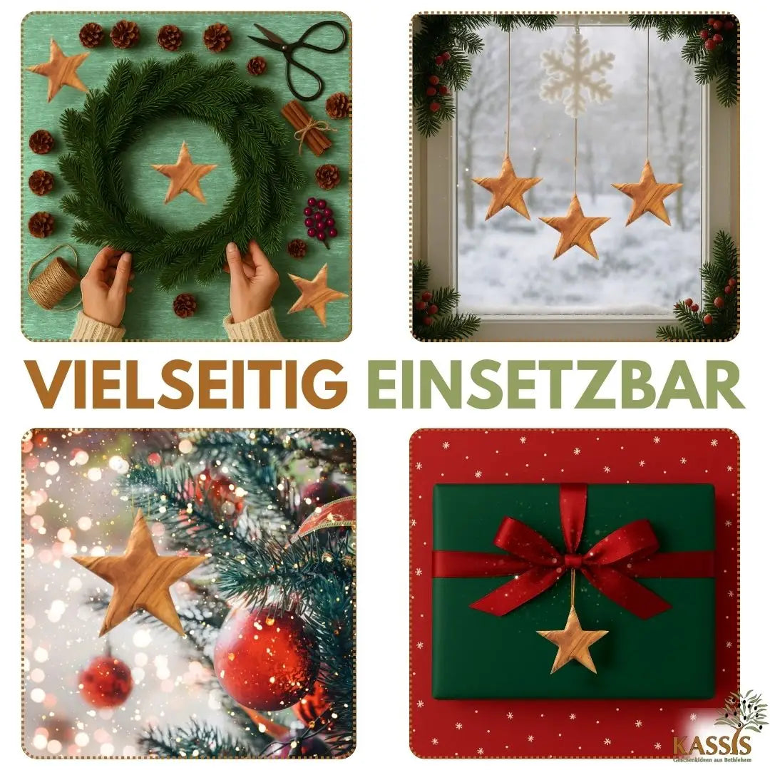 Personalisierter Stern Anhänger Weihnachtsdeko mit Gravur - Weihnachtsdeko