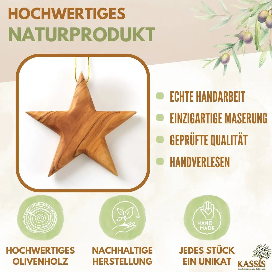 Personalisierter Stern Anhänger Weihnachtsdeko mit Gravur - Weihnachtsdeko