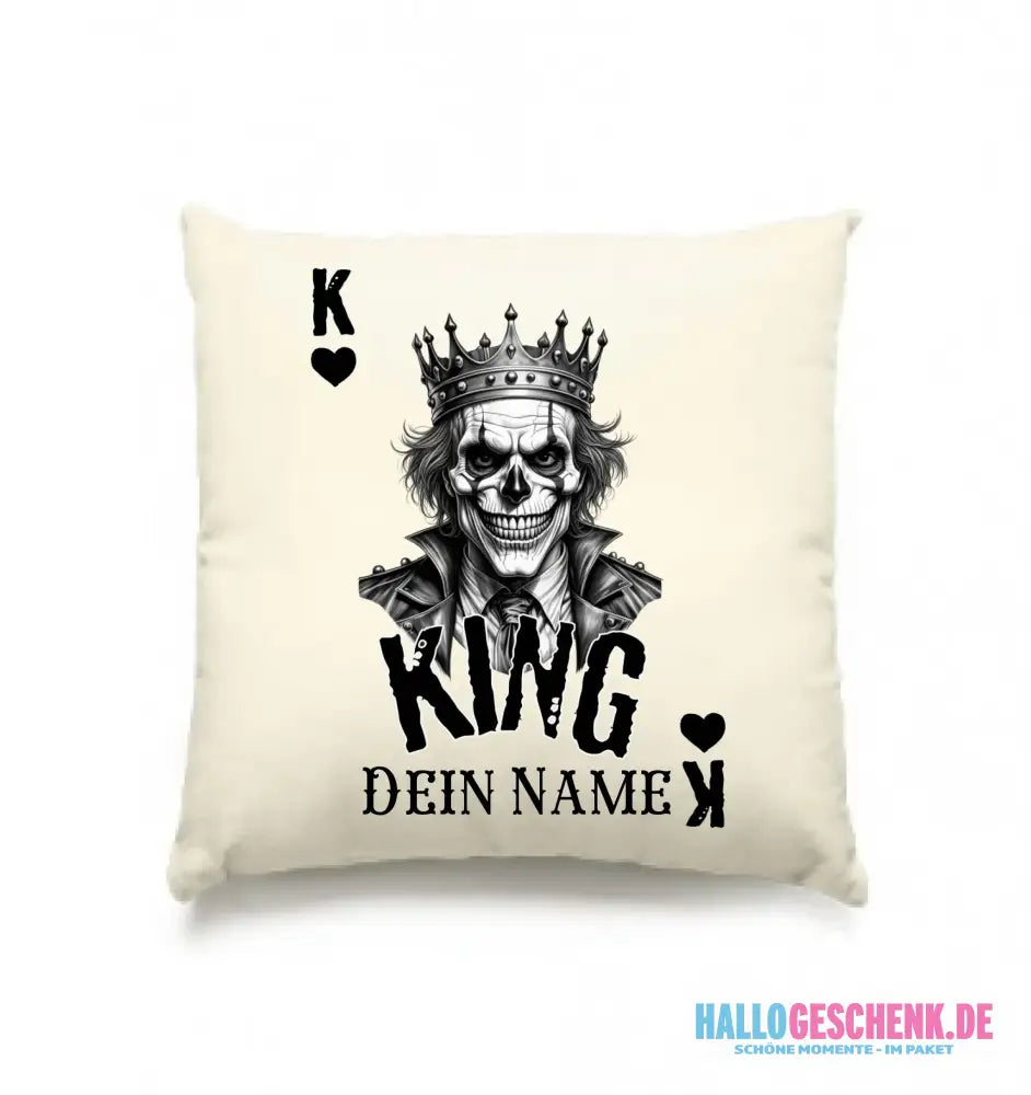Poker King + dein Name • Kissen 40x40 cm • personalisiert