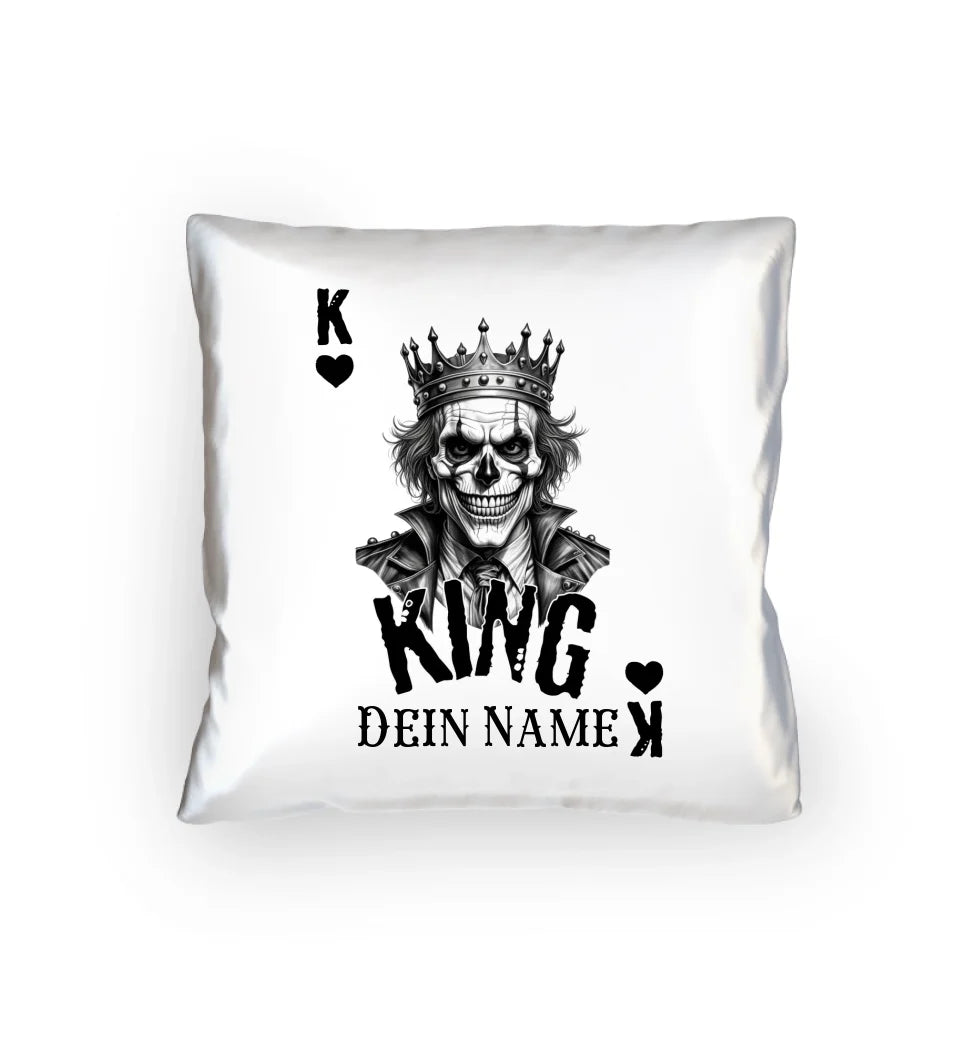 Poker King + dein Name • Kissen 40x40 cm • personalisiert von HalloGeschenk.de