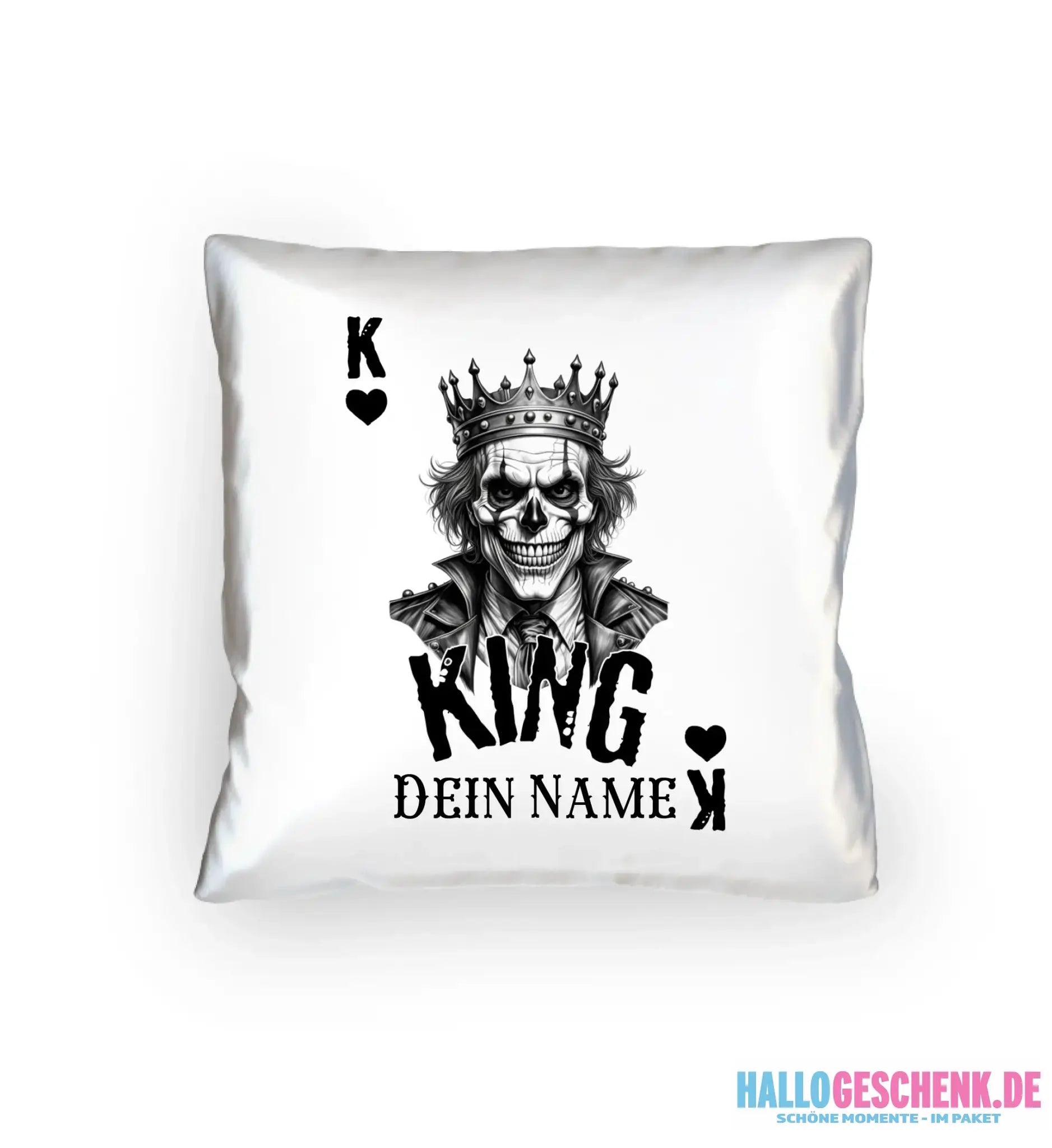 Poker King + dein Name • Kissen 40x40 cm • personalisiert