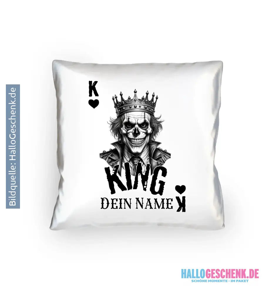 Poker King + dein Name • Kissen 40x40 cm • personalisiert