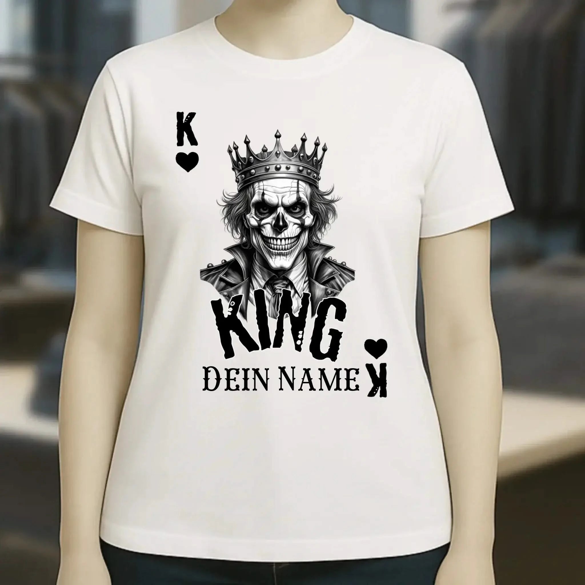 Poker King + dein Name • Ladies Premium T-Shirt XS-2XL aus Bio-Baumwolle für Damen • Exklusivdesign • personalisiert