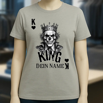 Poker King + dein Name • Ladies Premium T-Shirt XS-2XL aus Bio-Baumwolle für Damen • Exklusivdesign • personalisiert