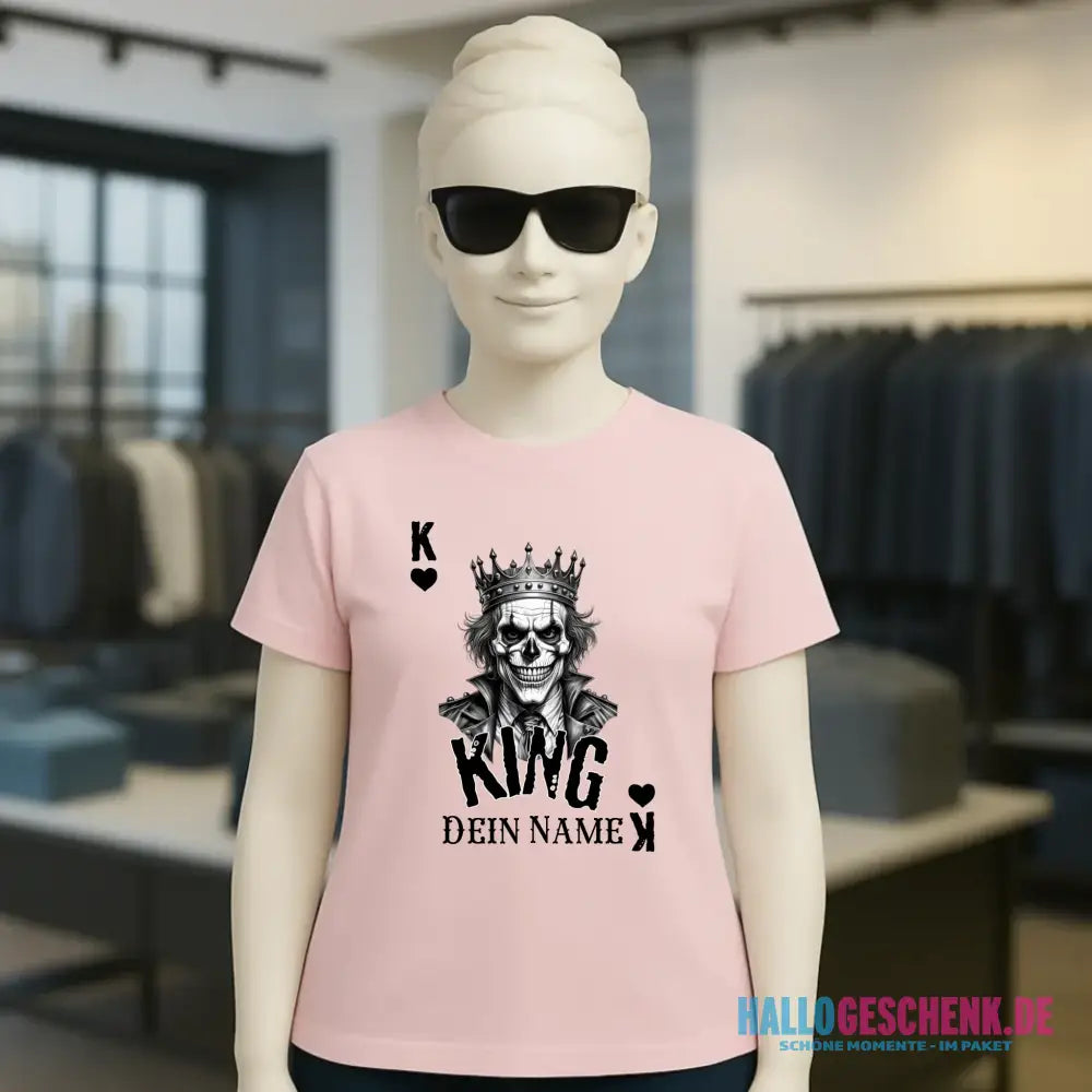 Poker King + dein Name • Ladies Premium T-Shirt XS-2XL aus Bio-Baumwolle für Damen • Exklusivdesign • personalisiert