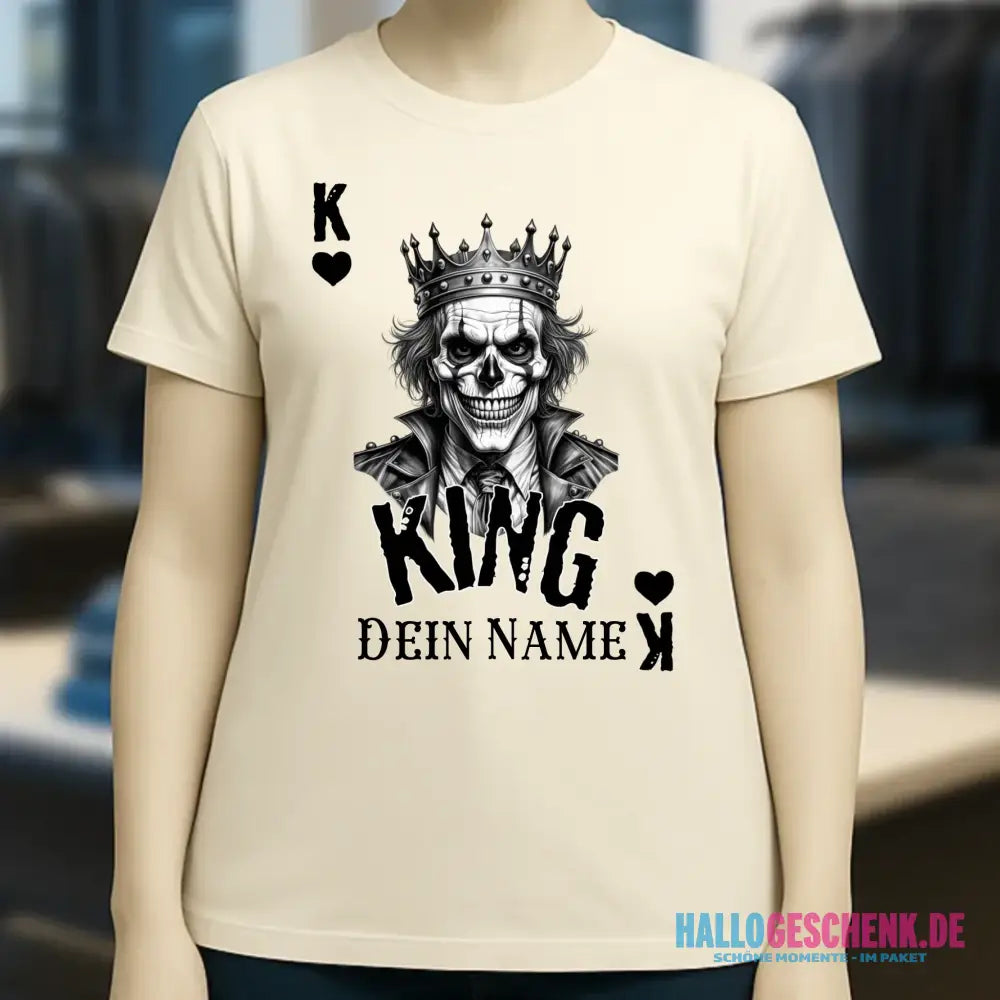 Poker King + dein Name • Ladies Premium T-Shirt XS-2XL aus Bio-Baumwolle für Damen • Exklusivdesign • personalisiert