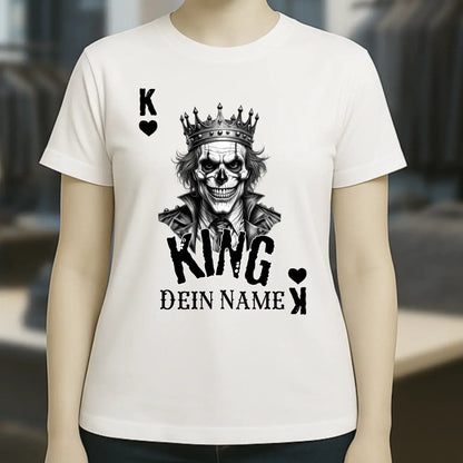 Poker King + dein Name • Ladies Premium T-Shirt XS-2XL aus Bio-Baumwolle für Damen • Exklusivdesign • personalisiert