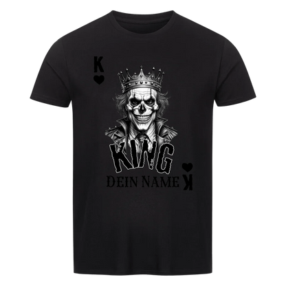 Poker King + dein Name • preiswertes Classic T-Shirt Unisex/Bio von HalloGeschenk.de