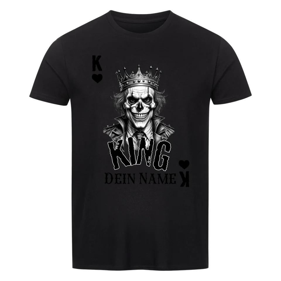 Poker King + dein Name • preiswertes Classic T-Shirt Unisex/Bio von HalloGeschenk.de