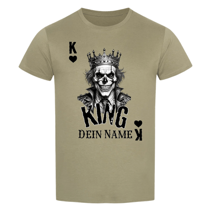 Poker King + dein Name • preiswertes Classic T-Shirt Unisex/Bio von HalloGeschenk.de