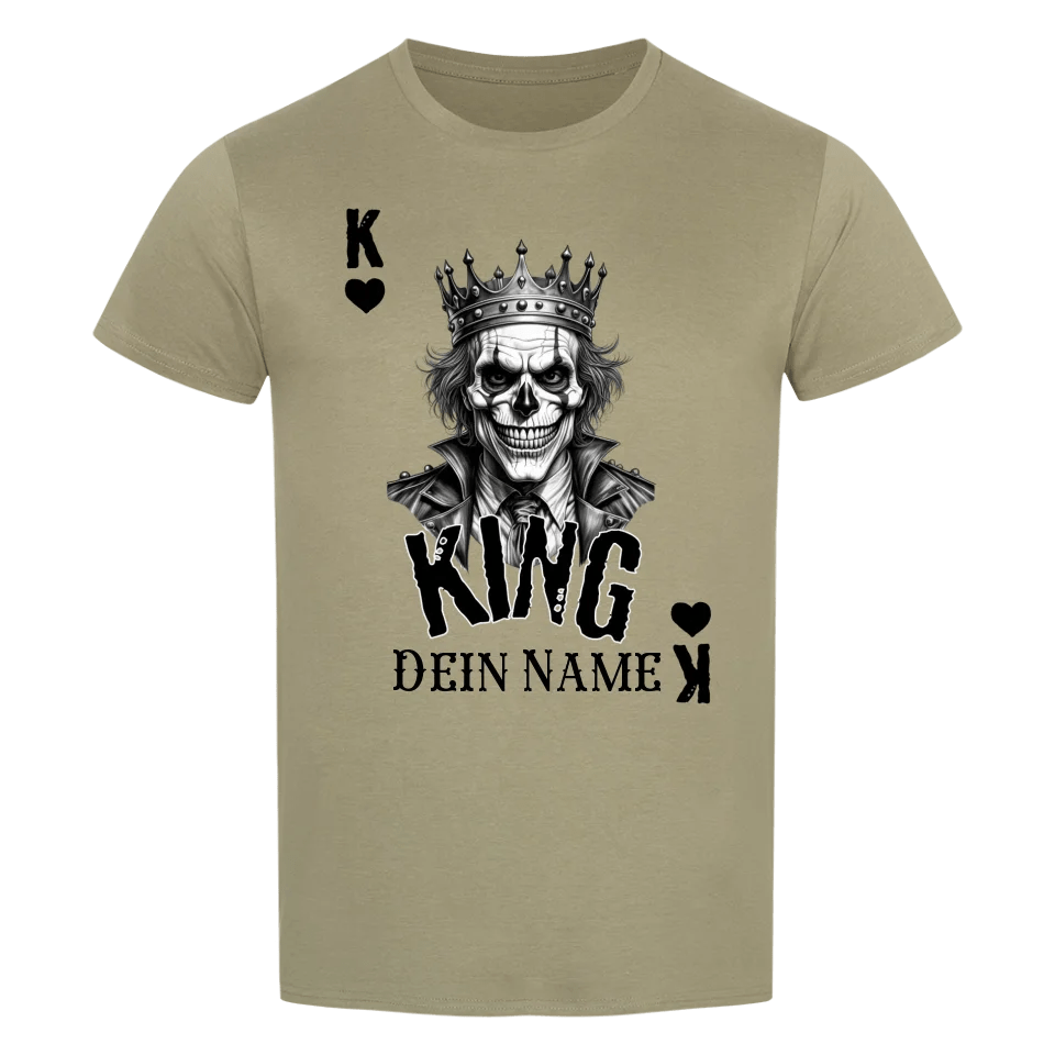 Poker King + dein Name • preiswertes Classic T-Shirt Unisex/Bio von HalloGeschenk.de