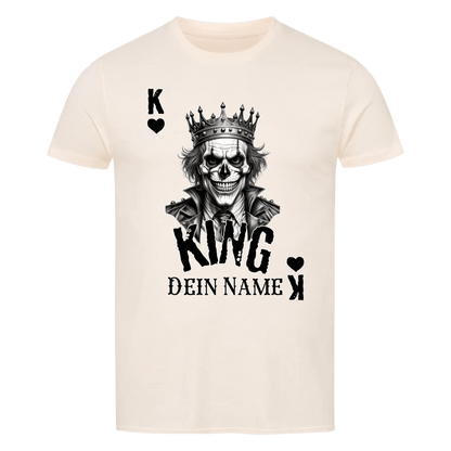 Poker King + dein Name • preiswertes Classic T-Shirt Unisex/Bio von HalloGeschenk.de