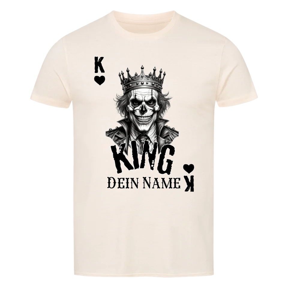 Poker King + dein Name • preiswertes Classic T-Shirt Unisex/Bio von HalloGeschenk.de