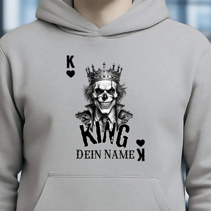 Poker King + dein Name • Unisex Premium Hoodie XS-5XL aus Bio-Baumwolle für Damen & Herren • Exklusivdesign • personalisiert