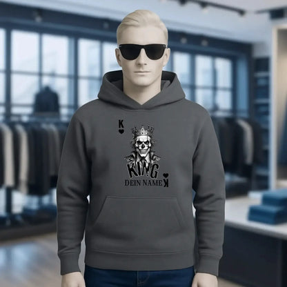 Poker King + dein Name • Unisex Premium Hoodie XS-5XL aus Bio-Baumwolle für Damen & Herren • Exklusivdesign • personalisiert