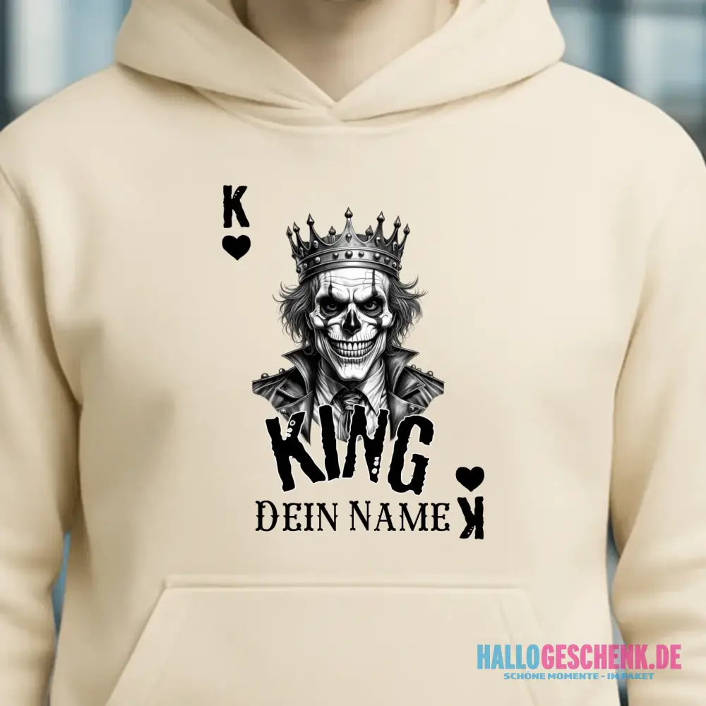 Poker King + dein Name • Unisex Premium Hoodie XS-5XL aus Bio-Baumwolle für Damen & Herren • Exklusivdesign • personalisiert