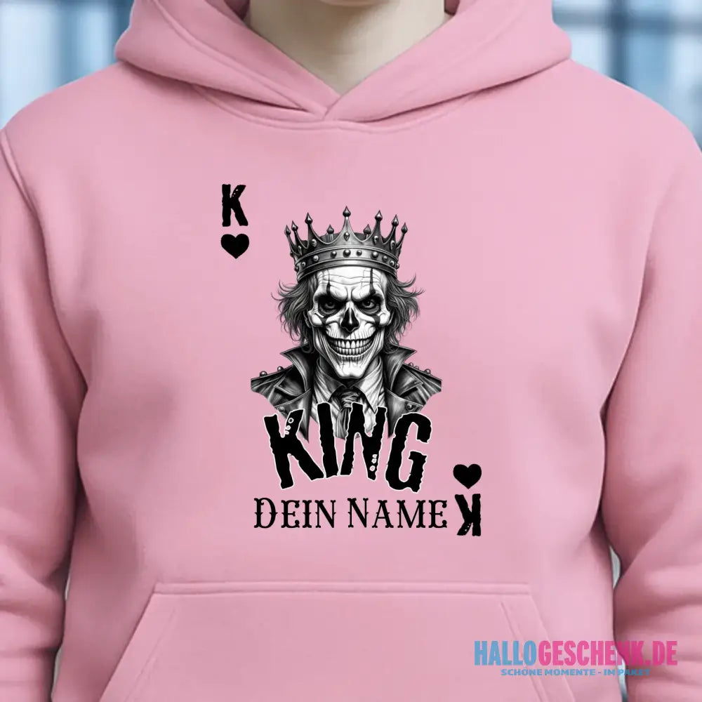 Poker King + dein Name • Unisex Premium Hoodie XS-5XL aus Bio-Baumwolle für Damen & Herren • Exklusivdesign • personalisiert