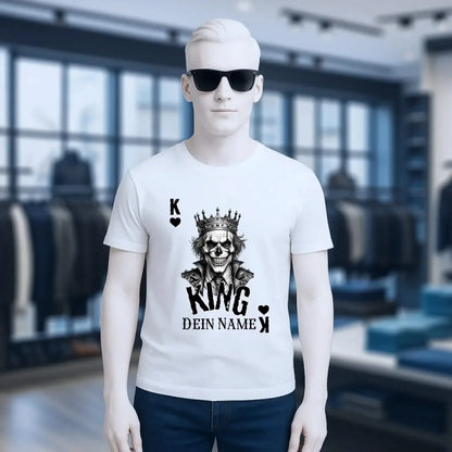Poker King + dein Name • Unisex Premium T-Shirt XS-5XL aus Bio-Baumwolle für Damen & Herren • Exklusivdesign • personalisiert
