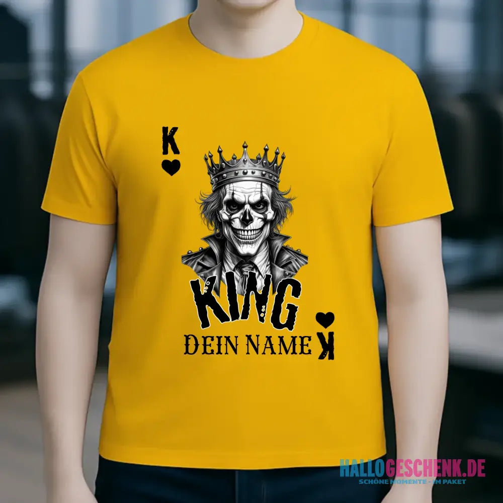 Poker King + dein Name • Unisex Premium T-Shirt XS-5XL aus Bio-Baumwolle für Damen & Herren • Exklusivdesign • personalisiert