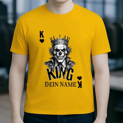 Poker King + dein Name • Unisex Premium T-Shirt XS-5XL aus Bio-Baumwolle für Damen & Herren • Exklusivdesign • personalisiert