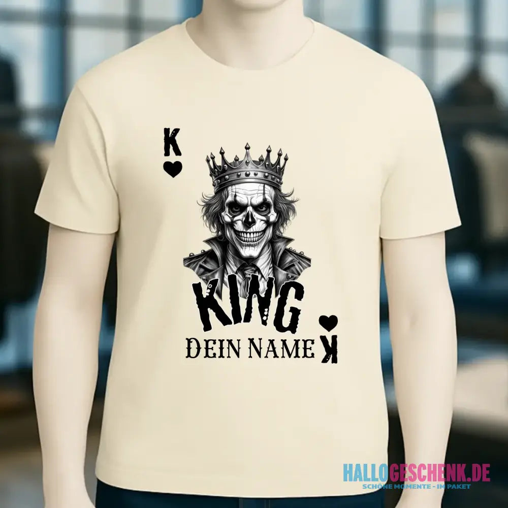 Poker King + dein Name • Unisex Premium T-Shirt XS-5XL aus Bio-Baumwolle für Damen & Herren • Exklusivdesign • personalisiert